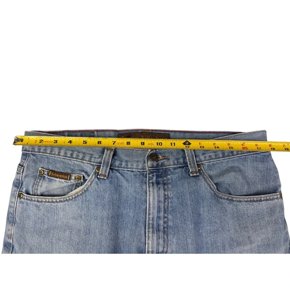 Territory Ahead Jeans Mens 35x30 Light Wash Straight Leg Denim Blue 100% Cotton